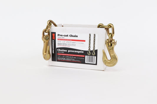 5/16" by 20' Grade 70 Grab Hook Chain Assembly - 2 Per Box 4700 WLL