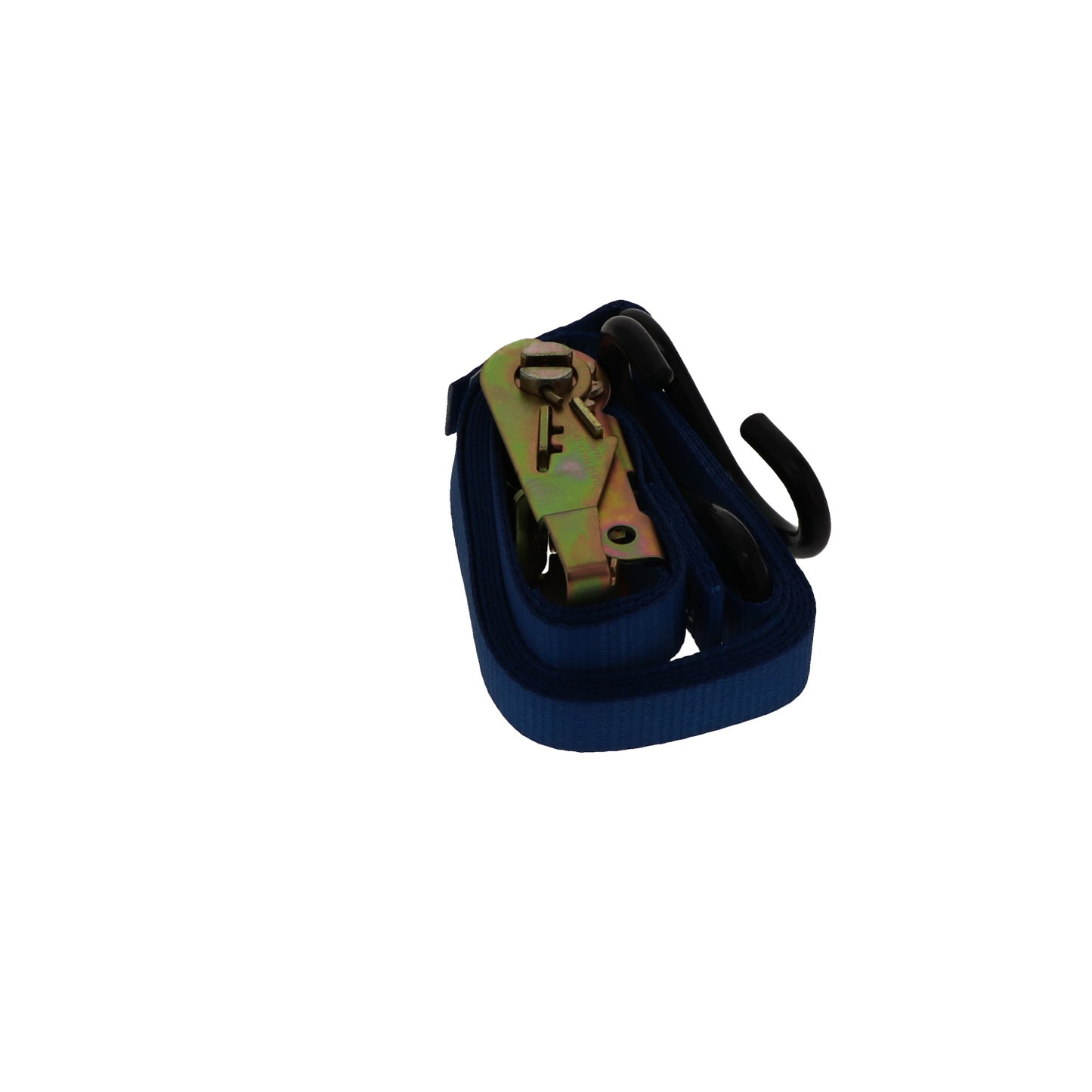 1" by 15' Heavy-Duty Vinyl Coated S Hook Ratchet Utility Strap. 500 WLL
