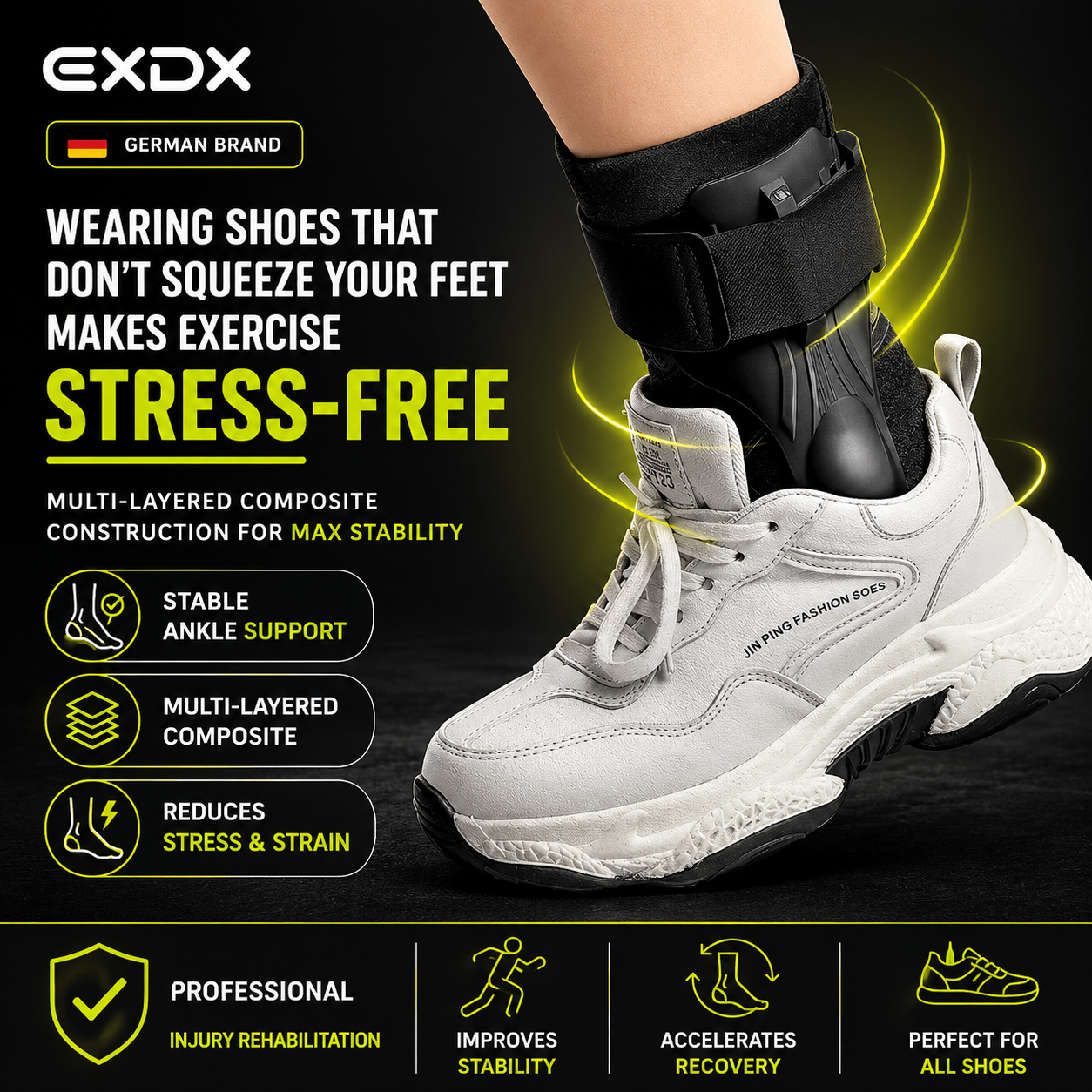 TGP Ankle Support Brace - Driver Stability & Pain Relief Support