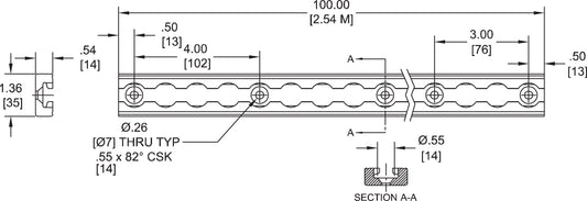 100" Series L Medium-Duty Aluminum Track