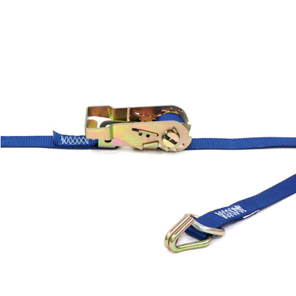 1" by 16' Heavy-Duty Wire Hook & D-Ring Ratchet Utility Strap. 835 WLL