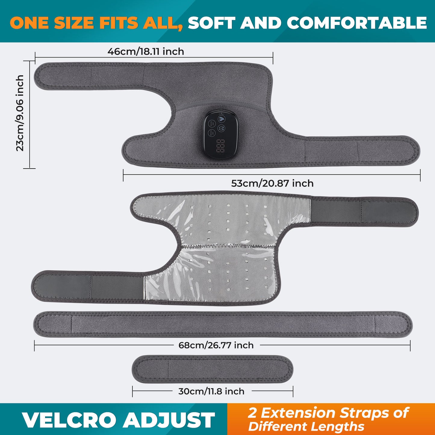 TGP Knee Relief Wrap - Heated Support for Driver Joint Recovery
