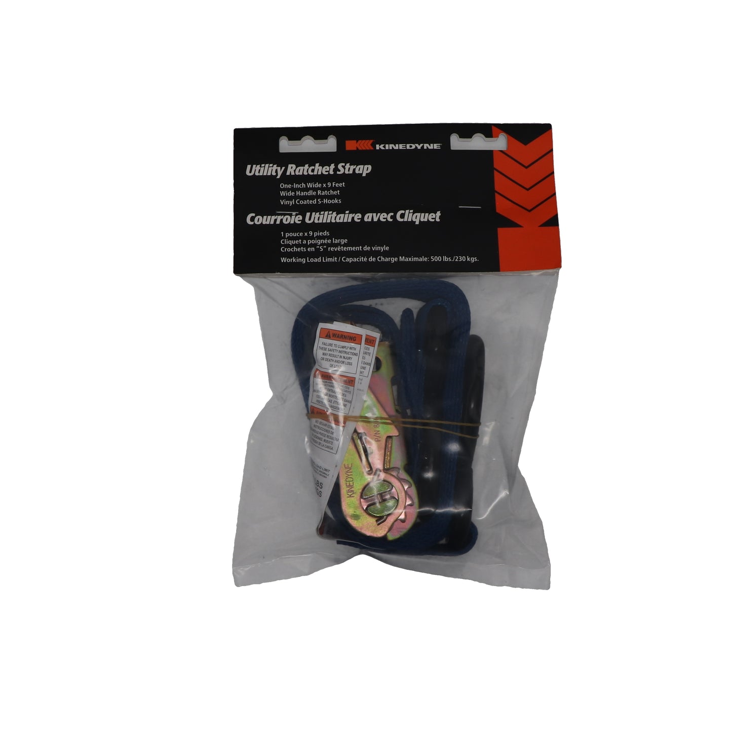 1" by 9' Heavy-Duty S Hook Ratchet Utility Strap. 20-Pack 500 WLL