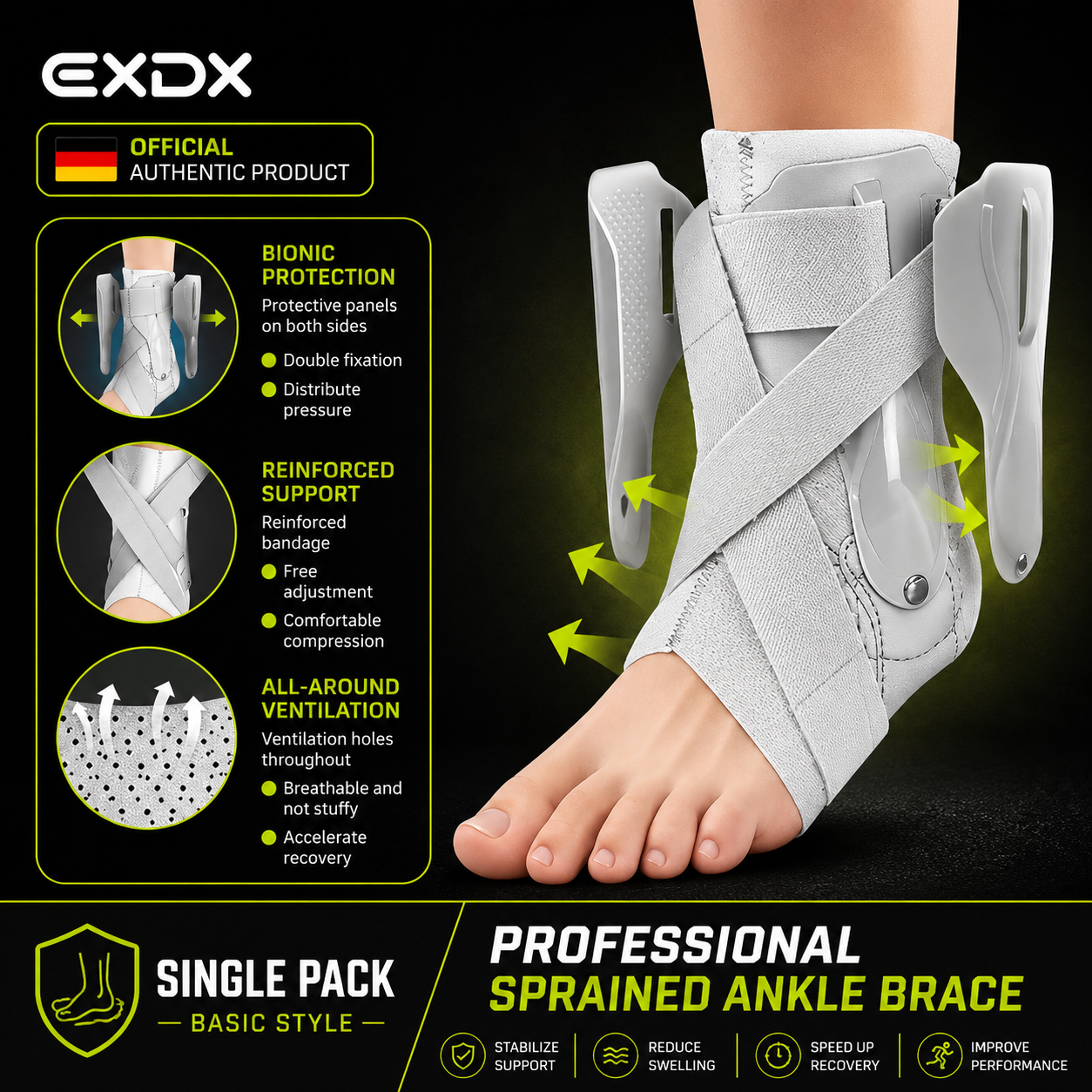 TGP Ankle Support Brace - Driver Stability & Pain Relief Support